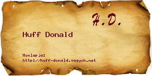 Huff Donald névjegykártya